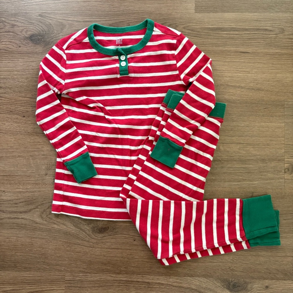 GAP Red and Green Festive Pajama Set